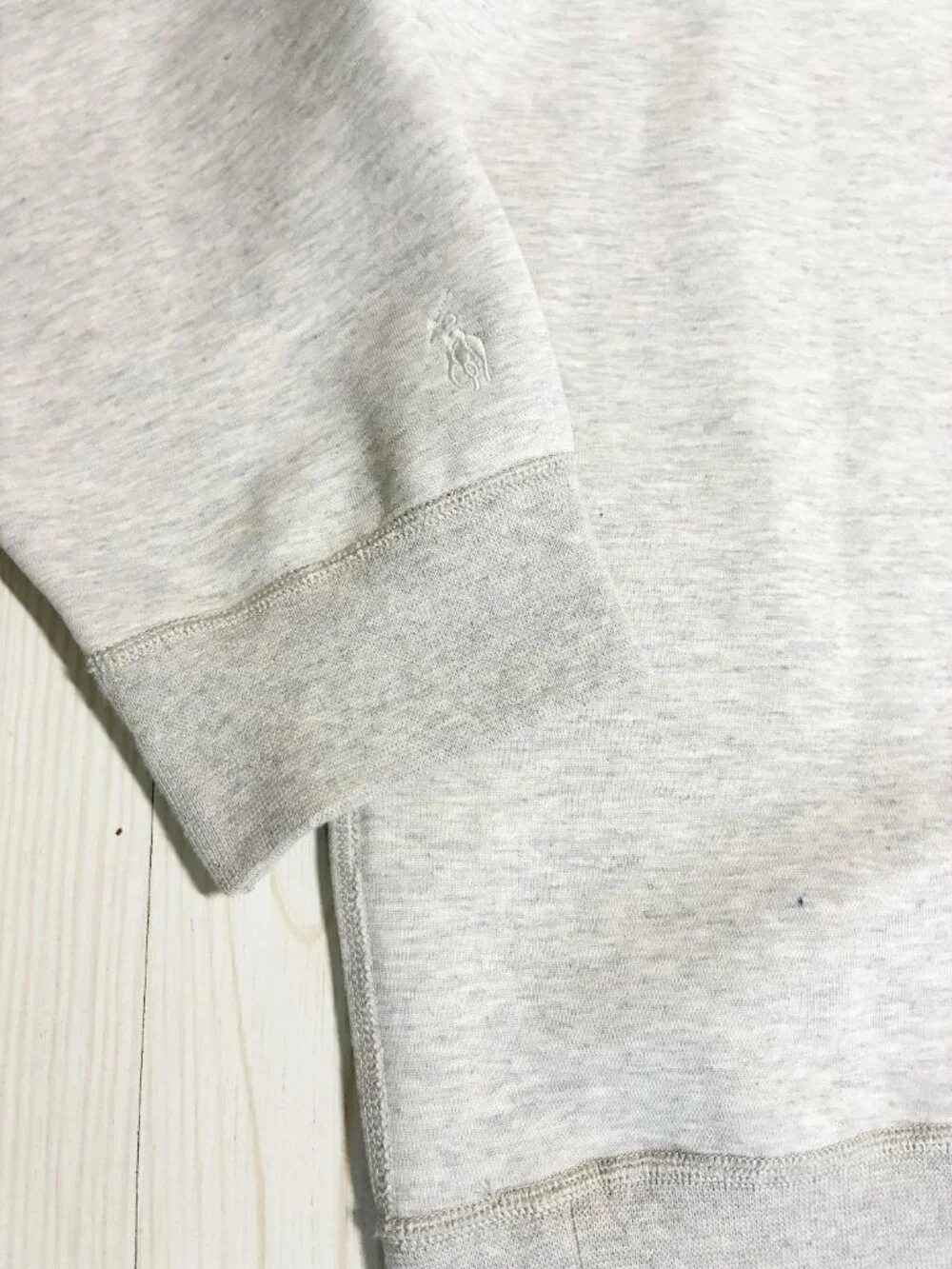 Polo Ralph Lauren Men's XXL Grey Double-Knit Embossed Logo Crewneck Sweatshirt